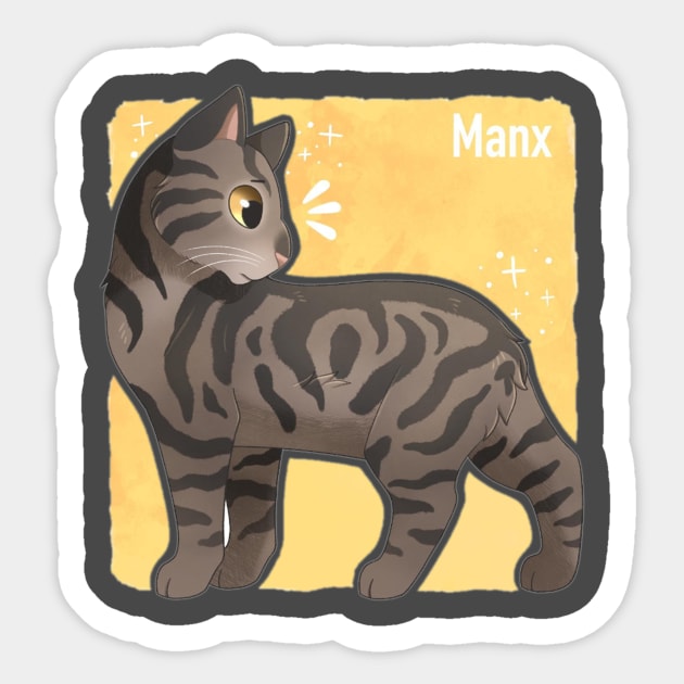 Cat Manx Sticker by Kelp Art